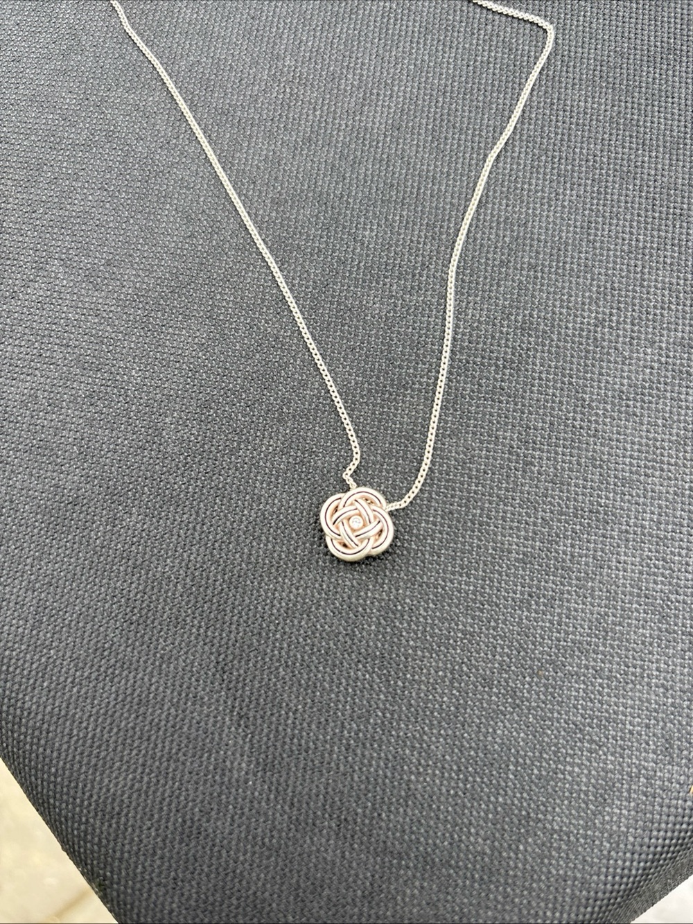 Brighton Petite Mini Interlock Necklace 15"-17" Length w/Crystal